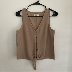 Madewell Texture & Thread Button Front Tank Top XS